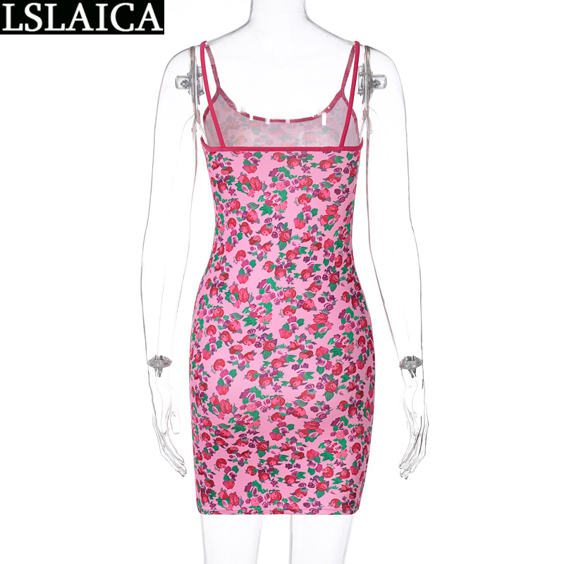 Arrival Sale Summer Dress Print High Waist Streetwear Evening Party Club Mini Fashion Night Hollow Out Woman 210515