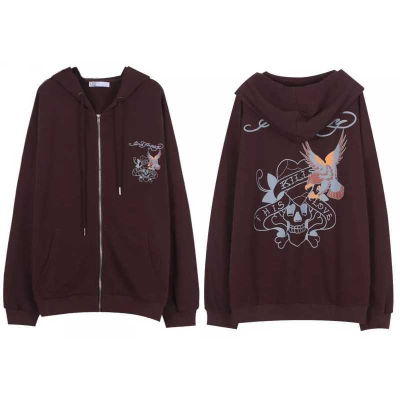 Y2K Winter Jas Clothing Brown Zip Sweatshirt Oversized Hoodie Women Retro Pocket Long Mouw Trui Goth
Y2K Winter Jas Clothing Brown Zip Sweatshirt Oversized Hoodie Women Retro Pocket Long Mouw Trui Goth