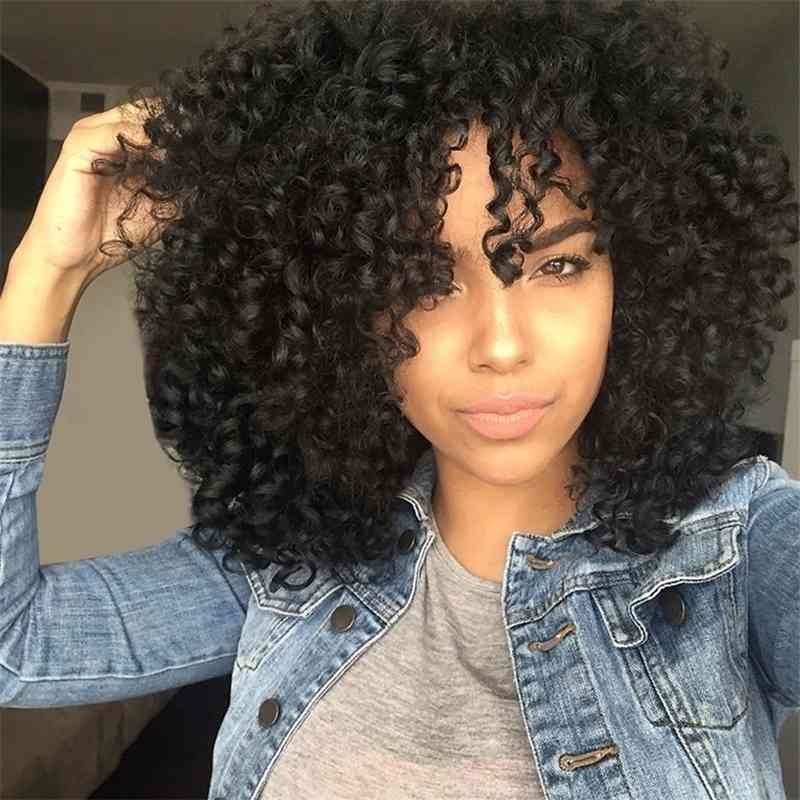 chemical Wig fiber female black long curly twisted set wig