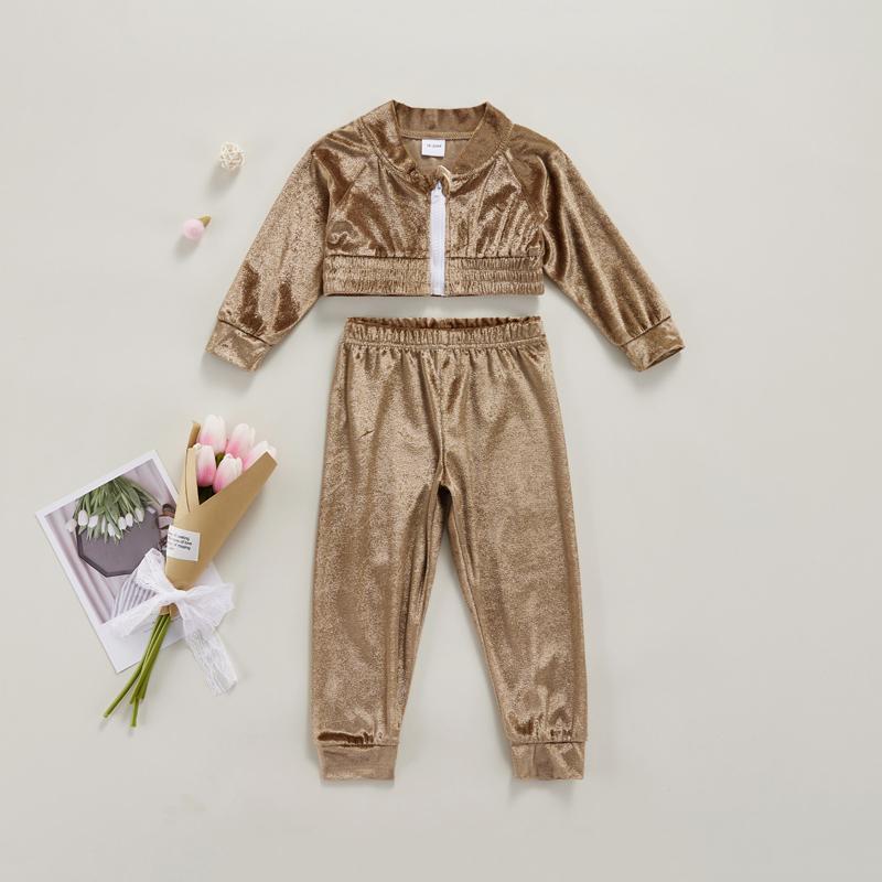 Clothing Sets Kid Girl Outfits Baby Autumn Long Sleeve Zipper Short Sweatshirt With Elastic Waist Pants Casual Clothes, White
Clothing Sets Kid Girl Outfits Baby Autumn Long Sleeve Zipper Short Sweatshirt With Elastic Waist Pants Casual Clothes, White