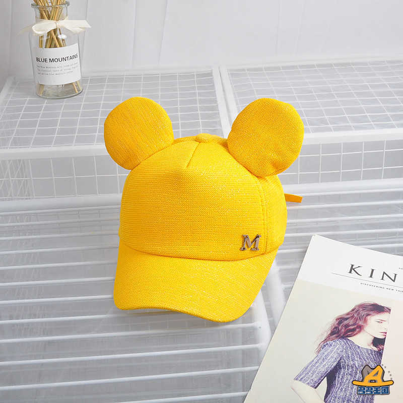 Kids Sun Caps Big Ears M Lettered Children Baseball Cap Baby Boy Hat Baby Girl Summer Hats 211023