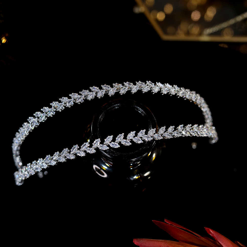 ASNORA CZ Soft Headwear Headband Wedding Bridal Dress Tiaras Party Prom Hair Accessories A01034 210707