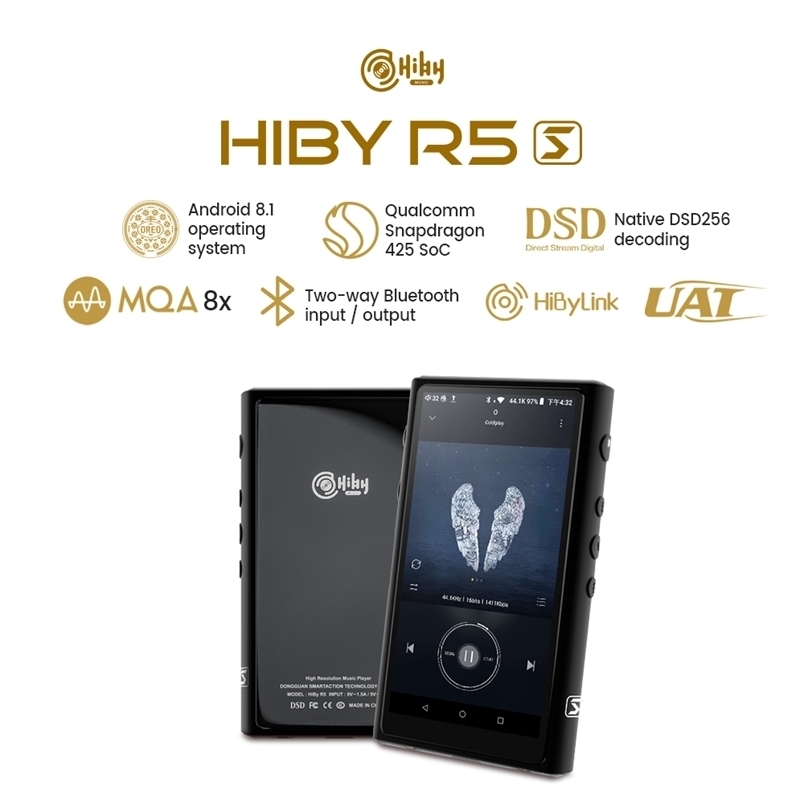 HiBy R5 Saber Music Player MP3 HiFi Lossless HiRes MQA/Tidal/Bluetooth/Dual CS43198/WiFi/Air Play/LDAC/DSD/aptX/ Android 8.1HiBy 220309
HiBy R5 Saber Music Player MP3 HiFi Lossless HiRes MQA/Tidal/Bluetooth/Dual CS43198/WiFi/Air Play/LDAC/DSD/aptX/ Android 8.1HiBy 220309