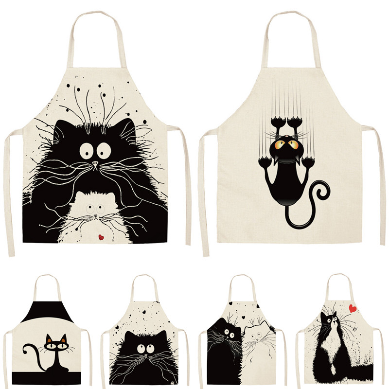 100Pcs Kitchen Cooking Apron Cute Cat Printed Home Sleeveless Cotton Linen Aprons for Men Women Baking Accessories 53*65cm WQ002
100Pcs Kitchen Cooking Apron Cute Cat Printed Home Sleeveless Cotton Linen Aprons for Men Women Baking Accessories 53*65cm WQ002