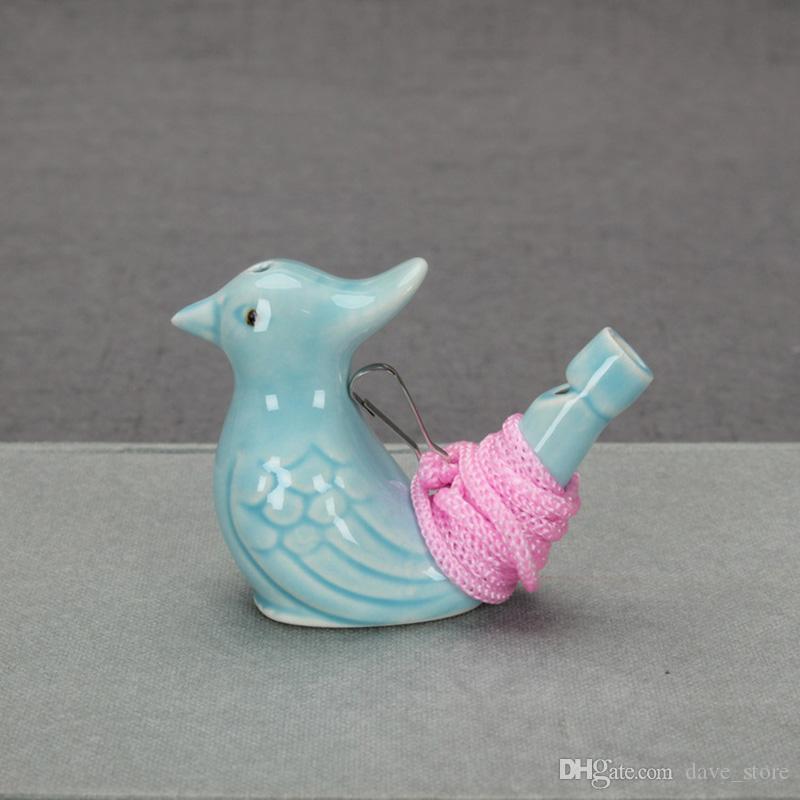Creativity Bird Novelty Items Shape Whistle Children Ceramic Water Ocarina Song Chirps Bathtime Kids Toys Gift