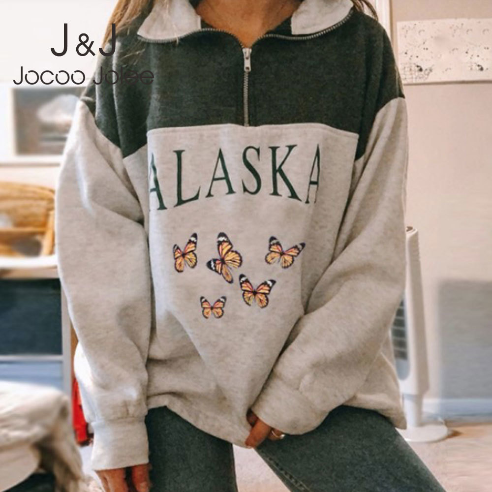 Women's Cotton Stand Collar Half Zipper Letter Printing Sweatshirts Vintage Grey Casual Loose Sweatshirt Oversize Pullover 210518, Style 2
Women's Cotton Stand Collar Half Zipper Letter Printing Sweatshirts Vintage Grey Casual Loose Sweatshirt Oversize Pullover 210518, Style 2