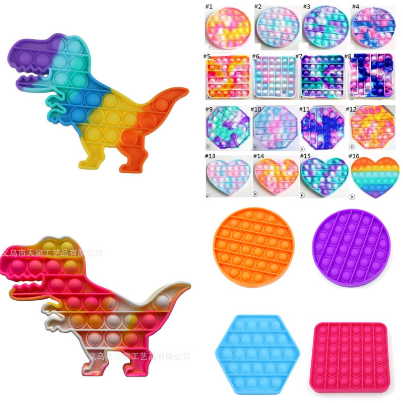 Tiktok Tie-dye rainbow Dinosaur push pop bubble popper Fidget Toys Push Bubble poppers Sensory Finger Game Simple Stress Relief puzzle vent
Tiktok Tie-dye rainbow Dinosaur push pop bubble popper Fidget Toys Push Bubble poppers Sensory Finger Game Simple Stress Relief puzzle vent