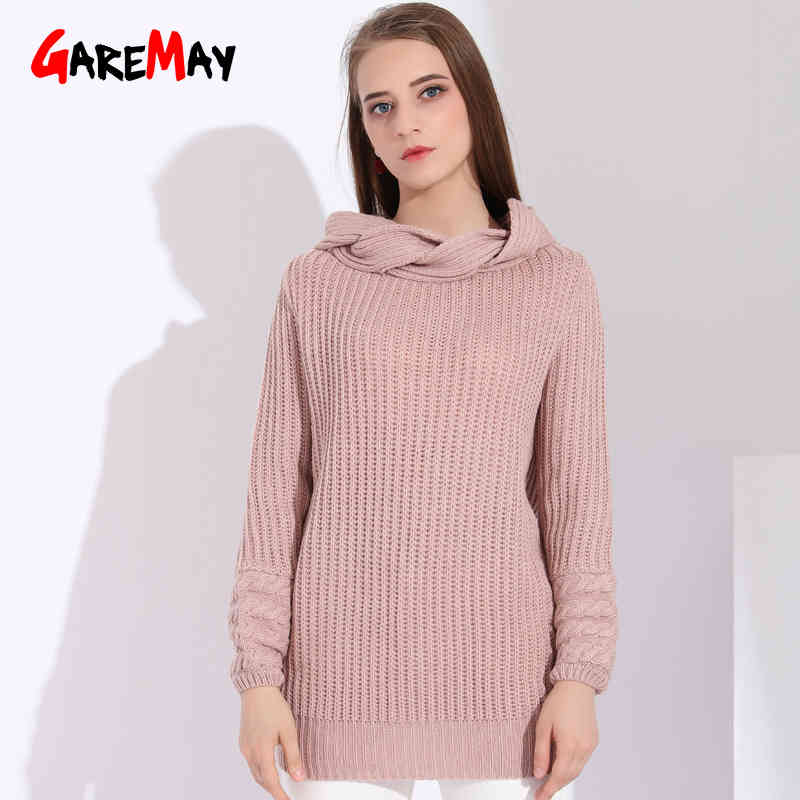 Women Pulovers Long Sleeve Womens Jumpers Slim Knitted Sweater Turtleneck Winter Pink Woman s Femme 210428