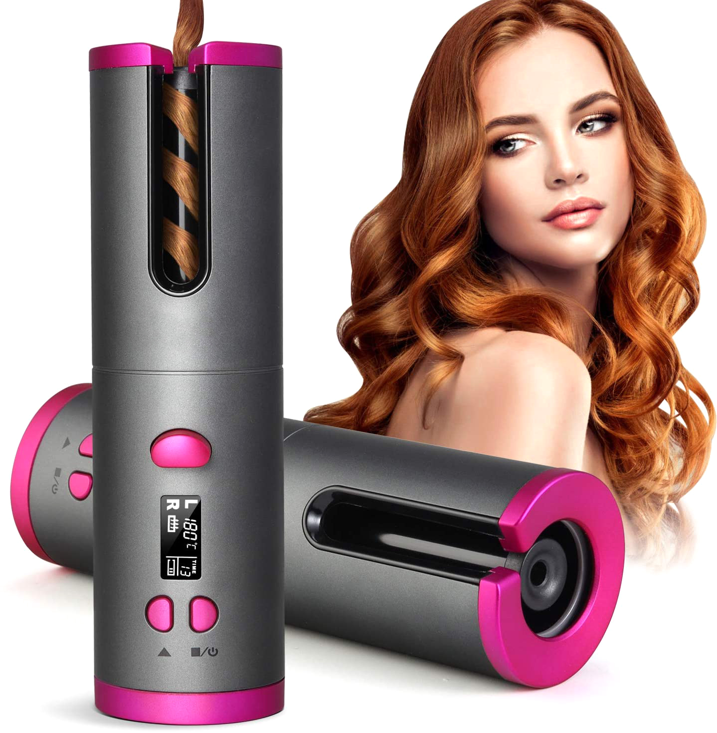 Hair Curlers Electric Cordless Automatic Hair Curler Iron Wireless Curling Iron USB Rechargeable Air Display Temperature Ceramic
Hair Curlers Electric Cordless Automatic Hair Curler Iron Wireless Curling Iron USB Rechargeable Air Display Temperature Ceramic