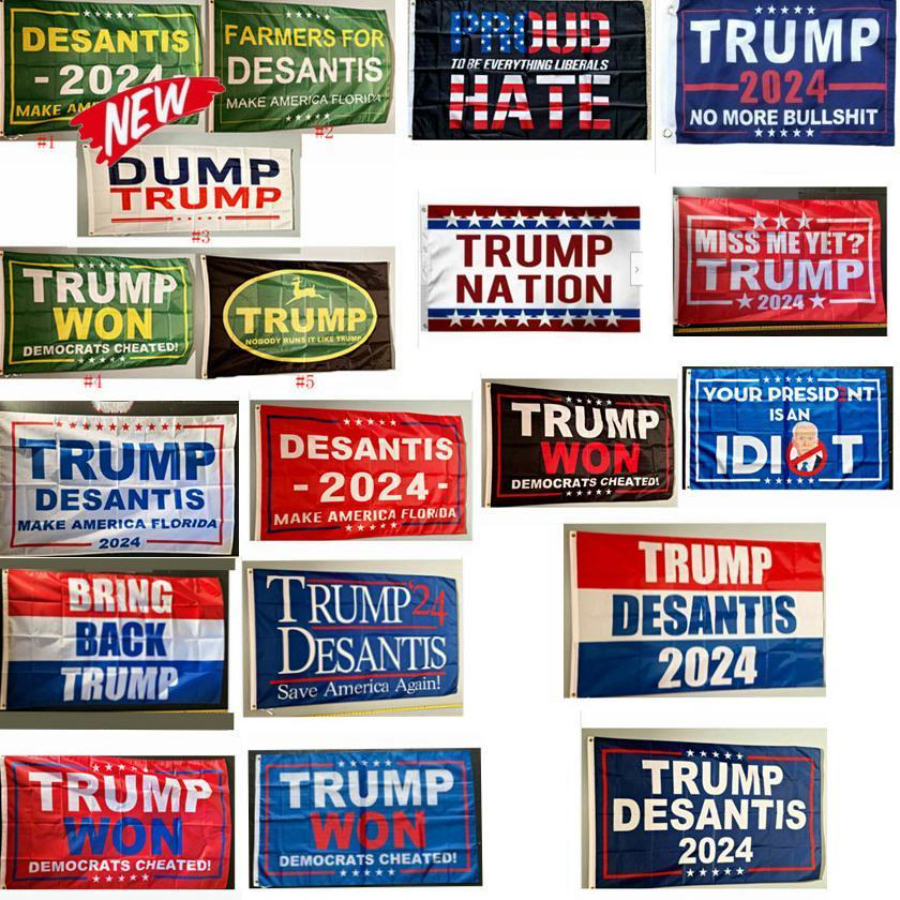 

Donald Trump Flags 3x5 ft 2024 Make America Great Florida Desantis Flag USA President Trump Won Banner Flags 90*150cm