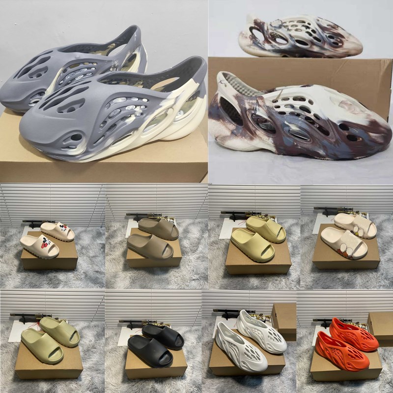 Designer Foam Runners Sandals Moon Gray Kanye West Slippers Slides Graffiti Bone Resin Desert Sand Slipper Summer Earth Brown Flat Men Women Sandal Shoes 36-45 Box, 11
Designer Foam Runners Sandals Moon Gray Kanye West Slippers Slides Graffiti Bone Resin Desert Sand Slipper Summer Earth Brown Flat Men Women Sandal Shoes 36-45 Box, 11