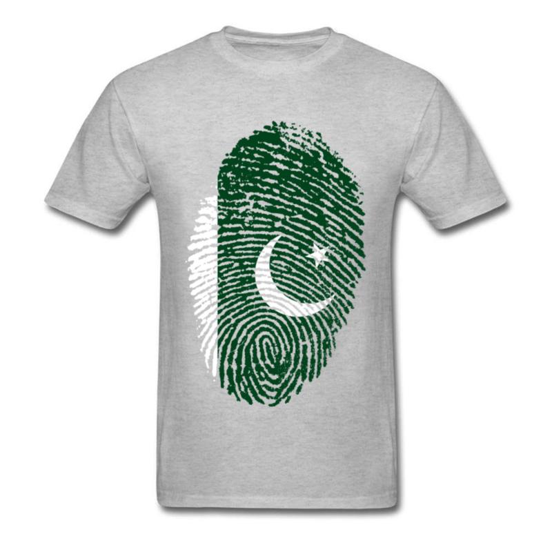 Men's T-Shirts Pakistan Flag Fingerprint Tops Men Tee Loose Style T Shirt Summer Hip Hop T-shirt Unique Clothing Cotton Tshirt Green