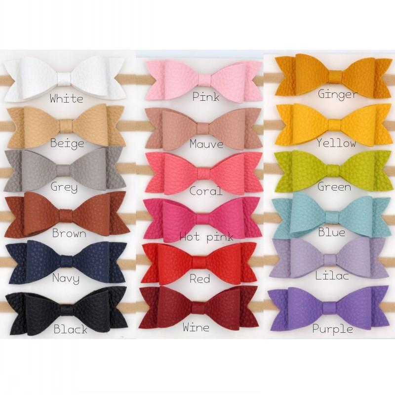2021 3inch Faux Leather Hair Bow Headbands Nylon Headband Newborn Hair Band Baby Girl Hair Accessory 36pcs/lot, Multi-color
2021 3inch Faux Leather Hair Bow Headbands Nylon Headband Newborn Hair Band Baby Girl Hair Accessory 36pcs/lot, Multi-color
