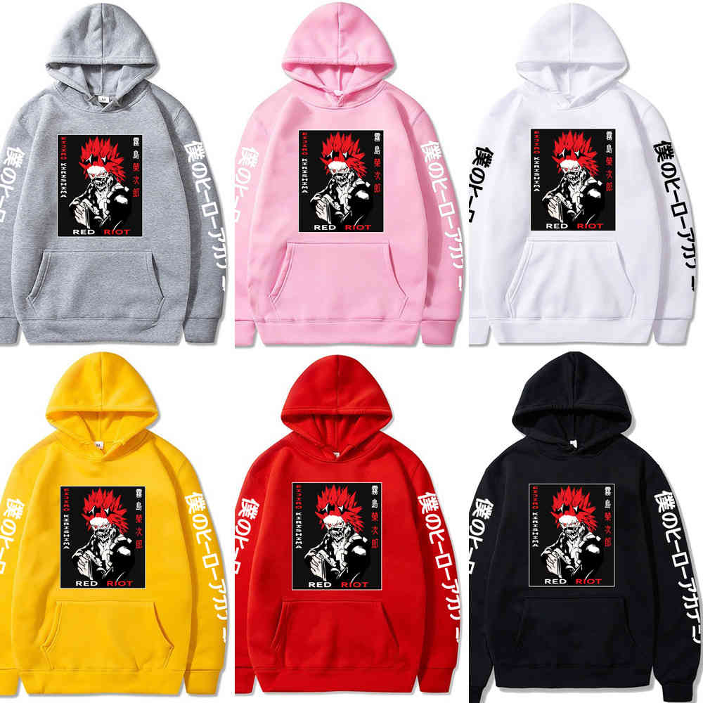 2021 Harajuku My Hero Academia Unisex Hoodies Japanese Anime Kirishima Eijirou Printed Men's Hoodie Sweatshirts X0610, Black
2021 Harajuku My Hero Academia Unisex Hoodies Japanese Anime Kirishima Eijirou Printed Men's Hoodie Sweatshirts X0610, Black