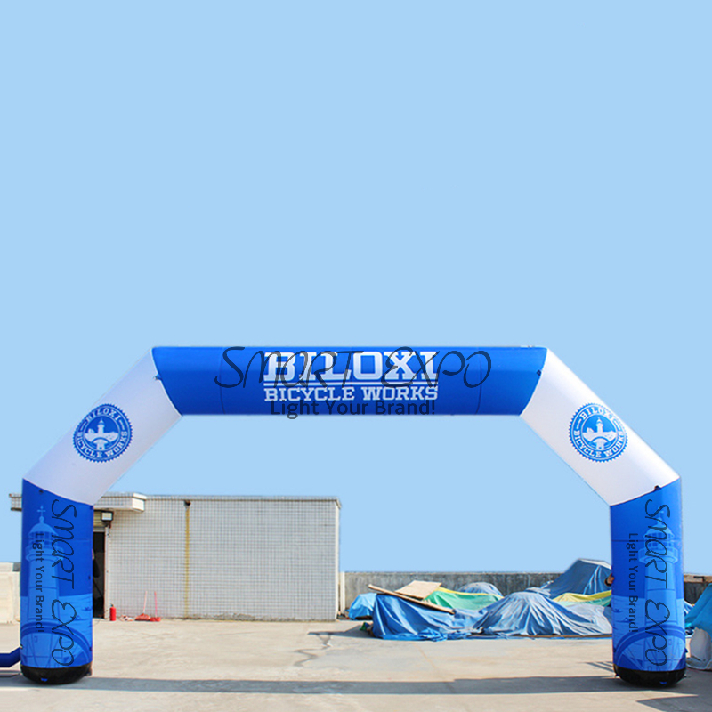 Inflatable Start Finish Gate Racing Competition Arch 0.9xW8xH4.5m for Marathon Race Event with Custom Printing and Blower