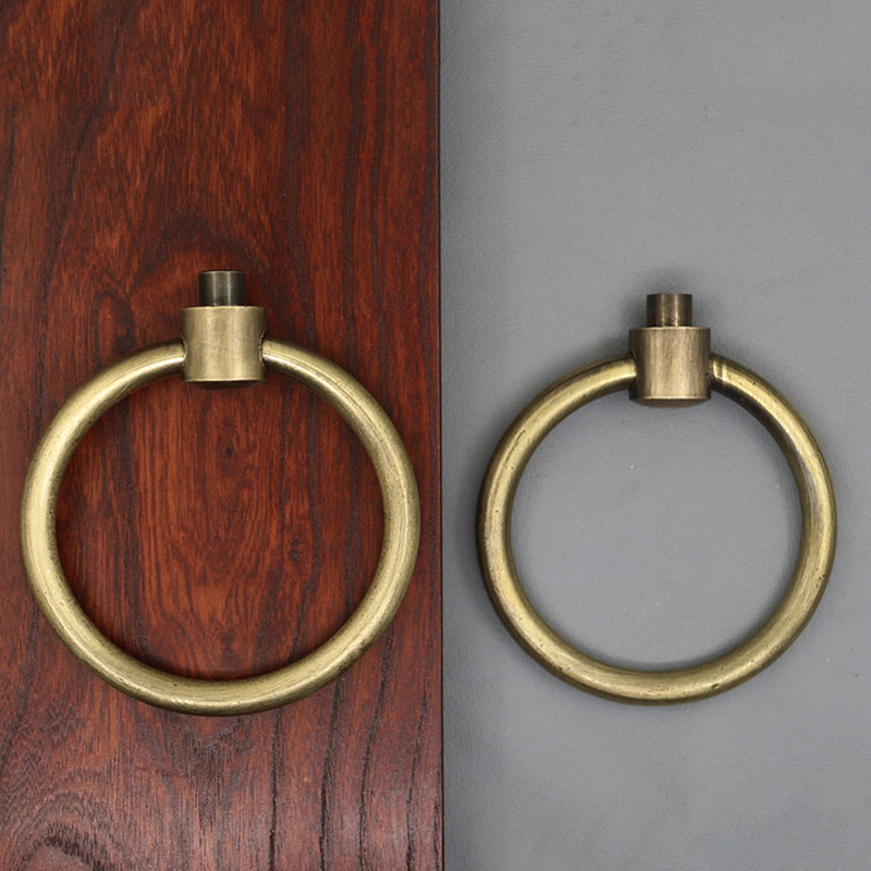 5/6/8/11cm Chinese antique drawer circle knob furniture door handle hardware Classical wardrobe cabinet shoe closet cone vintage pull ring