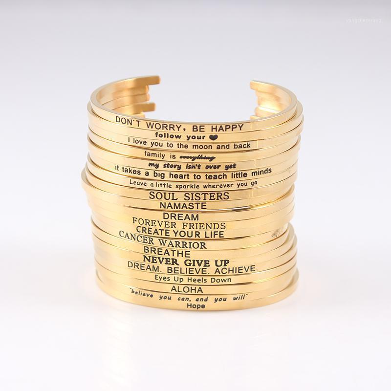 Engraved Stainless Steel Bracelets For Women Couple Bangle Inspirational Cuff Mantra Bracelet Graduation Gift Drop
Engraved Stainless Steel Bracelets For Women Couple Bangle Inspirational Cuff Mantra Bracelet Graduation Gift Drop