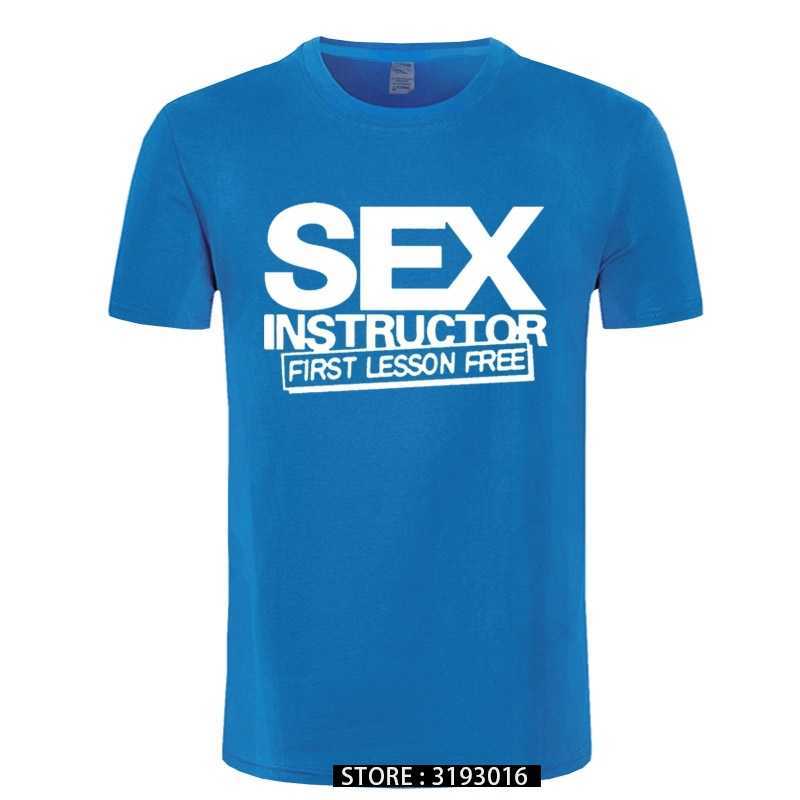 Sex Instructor Funny Novelty T-shirt Summer Cotton 3D Tshirts Fashion Hip Hop Tops & Tees Male Harajuku Christmas Streetwear 210629