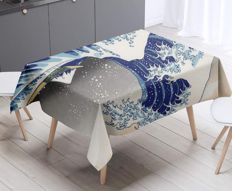 Great Wave Kanagawa Tablecloth Table Cover Picnic Blanket Waterproof Washable Polyester For Outdoor Or Indoor Kitchen Dining Cloth
Great Wave Kanagawa Tablecloth Table Cover Picnic Blanket Waterproof Washable Polyester For Outdoor Or Indoor Kitchen Dining Cloth