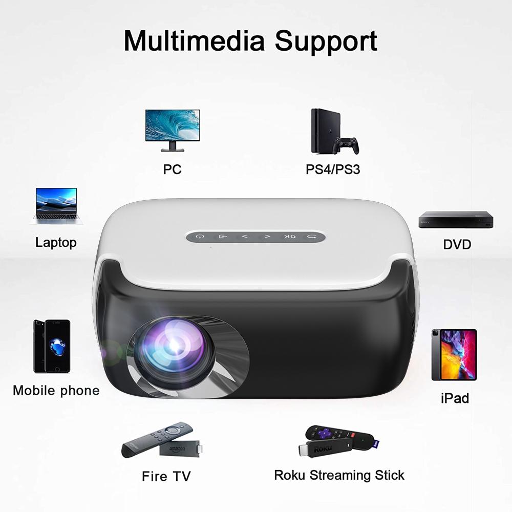 NEW Mini Projector LED Full Color Video Projector for Home Theater with HDMI USB TV AV Interfaces and Remote Control
NEW Mini Projector LED Full Color Video Projector for Home Theater with HDMI USB TV AV Interfaces and Remote Control