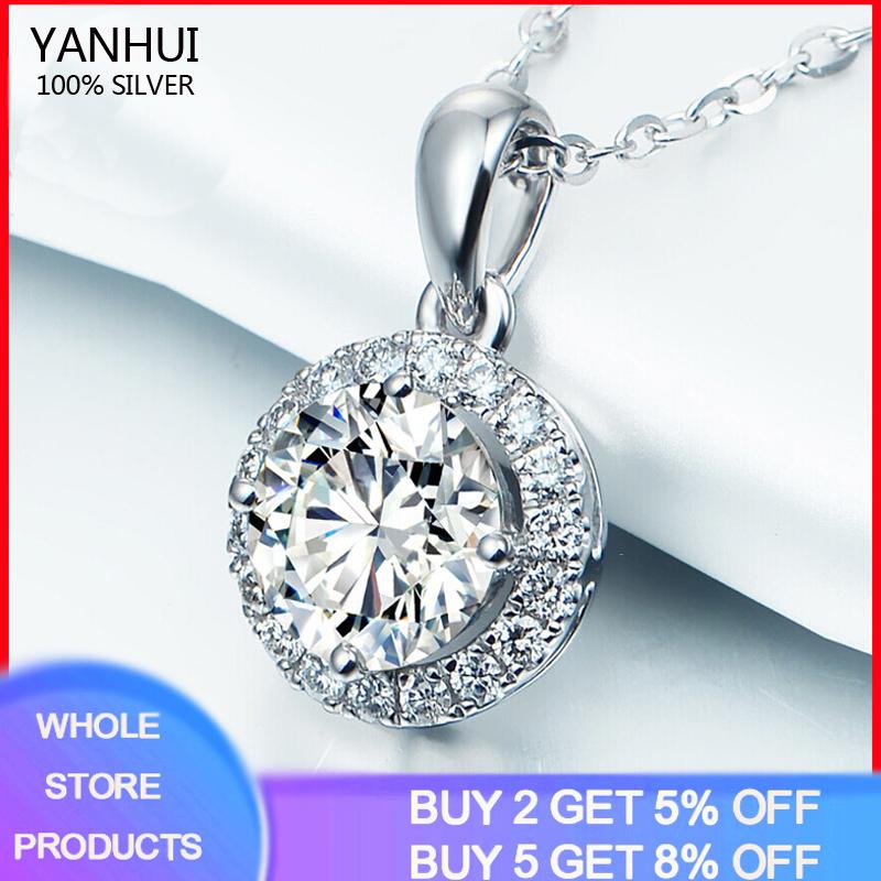 Other YANHUI Round 1.0ct 6mm Lab Diamond Pendant&Necklaece 18K White Gold Color Silver 925 Necklace Jewelry Woman Girl Gift
Other YANHUI Round 1.0ct 6mm Lab Diamond Pendant&Necklaece 18K White Gold Color Silver 925 Necklace Jewelry Woman Girl Gift