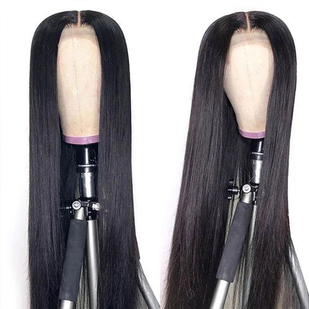 Silky Straight Human Hair HD Lace Wigs 5x5 13x4 13x6 Swiss Lace Bleach Knots Pre Plucked Natural Hairline For Black Women