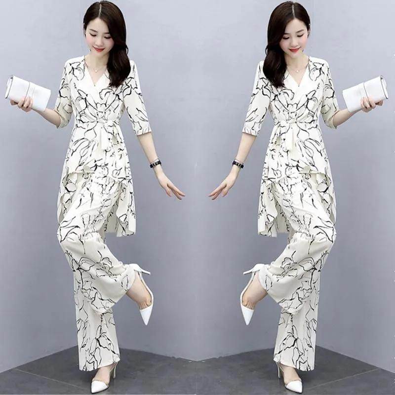 Women's Two Piece Pants Oversize Women Summer Clothing Set Fashion High Waist Wide Leg & Irregular Hem Tops Pieces Suits Good Quality, 03
Women's Two Piece Pants Oversize Women Summer Clothing Set Fashion High Waist Wide Leg & Irregular Hem Tops Pieces Suits Good Quality, 03