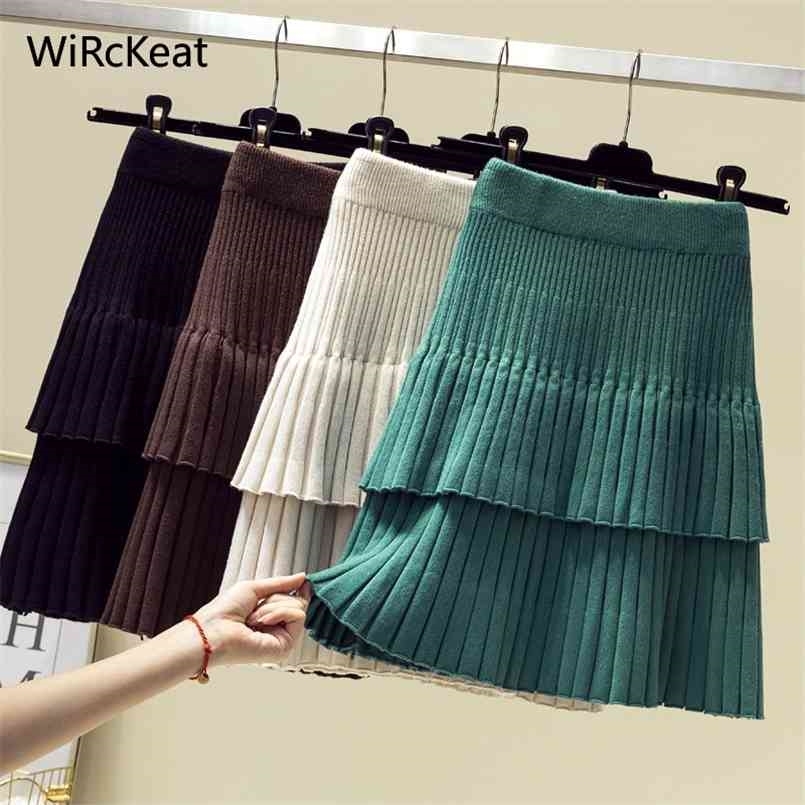 WiRcKeat Warm Knitted Mini Skirt Female Autumn Winter Ruffler Women's Solid Short High Waist Women Casual 210708, Lightblue
WiRcKeat Warm Knitted Mini Skirt Female Autumn Winter Ruffler Women's Solid Short High Waist Women Casual 210708, Lightblue