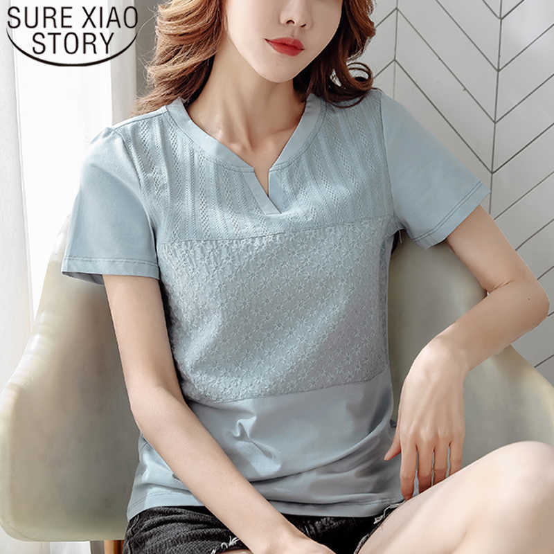 Fashion Women Blouse Tops Short Sleeve Shirt V-neck Solid Cotton Floral Summer Lace Blouses Feminine Plus Size 8587 50 210527, White
Fashion Women Blouse Tops Short Sleeve Shirt V-neck Solid Cotton Floral Summer Lace Blouses Feminine Plus Size 8587 50 210527, White