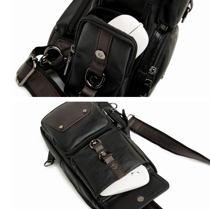 Crossbody Bag For Men Waterproof USB Multifunction Male Shoulder Anti-Theft Short Travel Messenger Chest Sling Bags