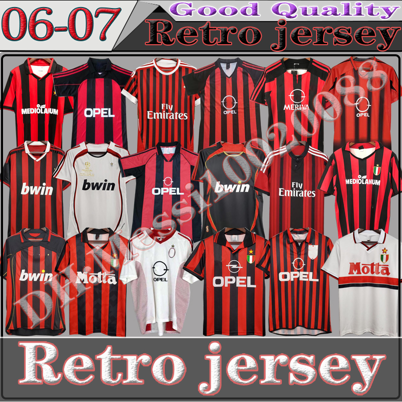 classics 90 91 AC MILAN Retro soccer jersey 96 97 Gullit 01 02 03 06 07 09 Maldini Van Basten football SHEVCHENKO RONALDO KAKA PIRLO Inzaghi, (1998)
classics 90 91 AC MILAN Retro soccer jersey 96 97 Gullit 01 02 03 06 07 09 Maldini Van Basten football SHEVCHENKO RONALDO KAKA PIRLO Inzaghi, (1998)
