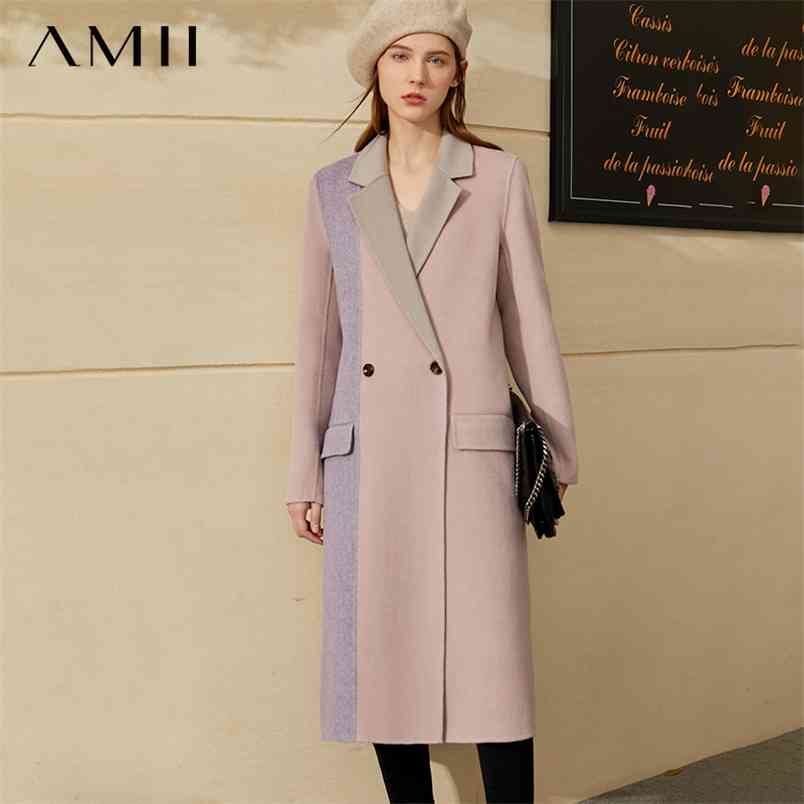 Minimalism Temperament Winter Coat Women Fashion Patchwork Lapel 100%wool Double-sided Woolen Female Jacket 12070523 210527, Gray pink
Minimalism Temperament Winter Coat Women Fashion Patchwork Lapel 100%wool Double-sided Woolen Female Jacket 12070523 210527, Gray pink