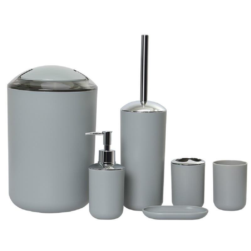 6Pcs Bathroom Accessories Set Toothbrush Holder Cup Soap Dispenser Dish Toilet Brush Trash Can Plastic Tumbler Washroom Tool Bath Accessory
6Pcs Bathroom Accessories Set Toothbrush Holder Cup Soap Dispenser Dish Toilet Brush Trash Can Plastic Tumbler Washroom Tool Bath Accessory