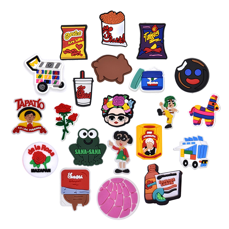 Wholesale More than 1200pcs Mexican Style Soft Rubber PVC Shoe Charms Clog Buckles Jibz for Croc Xmas Birthday Gifts Part Favors
Wholesale More than 1200pcs Mexican Style Soft Rubber PVC Shoe Charms Clog Buckles Jibz for Croc Xmas Birthday Gifts Part Favors