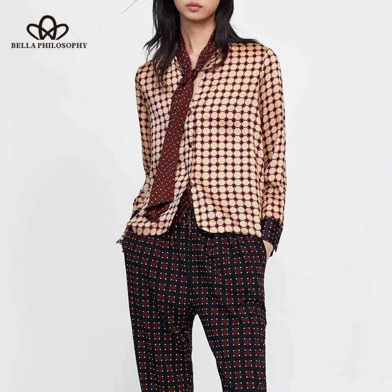 Luck A Women Long Sleeve Geometric Blouse Shirt Vintage Bow Tie Female Print Street Wear Lady Loose Tops Women's Blouses & Shirts, White
Luck A Women Long Sleeve Geometric Blouse Shirt Vintage Bow Tie Female Print Street Wear Lady Loose Tops Women's Blouses & Shirts, White