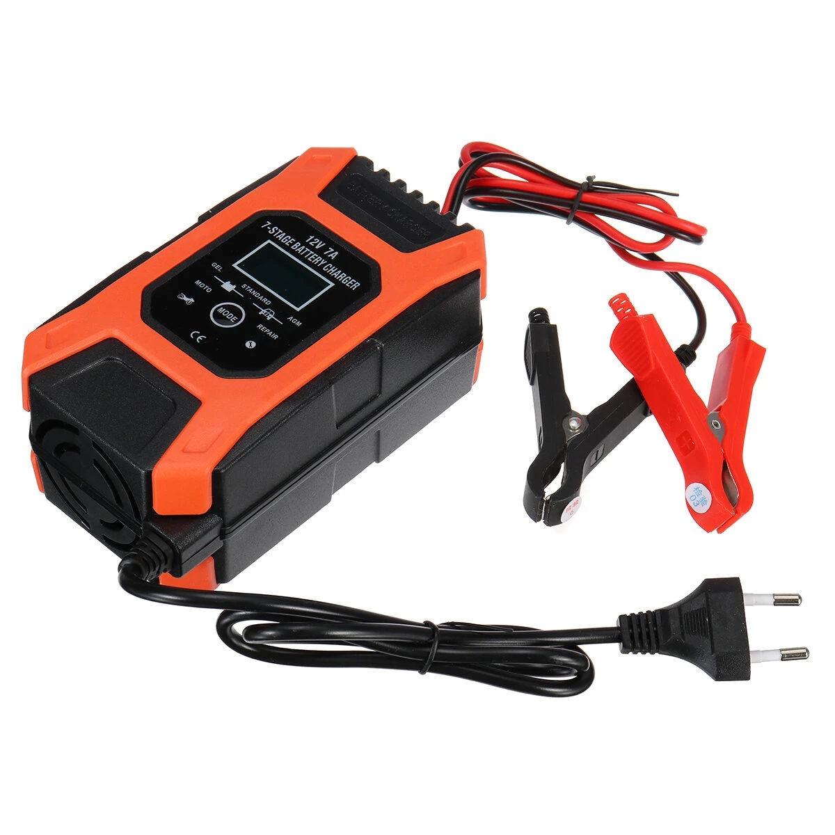 12V 7A LCD Repair Battery Charger For Car Motorcycle AGM Gel Wet Lead Acid With UK US EU AU Plug