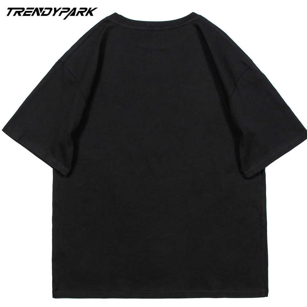 Men's Hip Hop Streetwear T-Shirt Rubber Heart T Shirt Harajuku Cotton Casual Tshirt Summer Short Sleeve Oversize Tops 210601