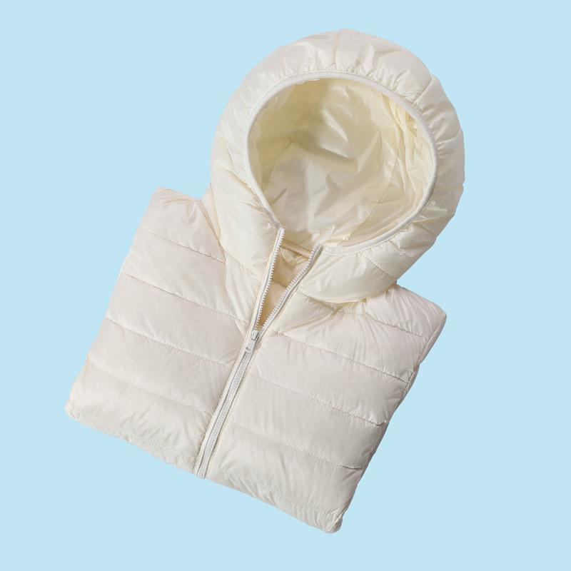 Women's Wool & Blends 2021 Women Winter Hooded Warm Coats Slim Plus White Duck Down Jacket Thin And Light Solid Color Collapsible Portable D
