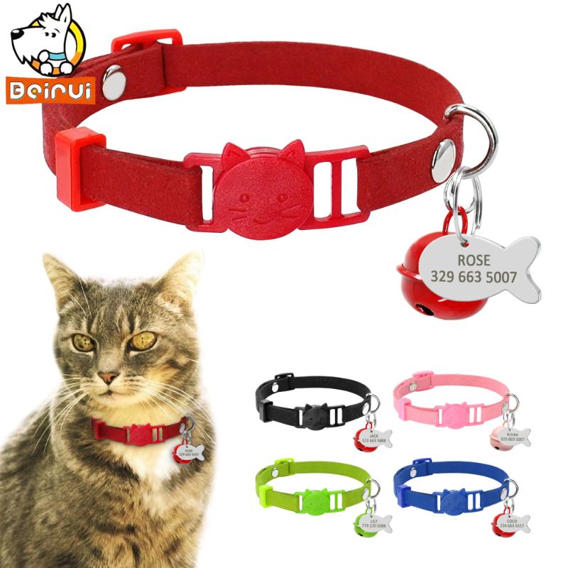 Custom Cat Kitten Collar Soft Quick Release Personalised Collars Engraving Fish Tag With Bell For Small Medium Dogs Puppy Dog & Leashes
Custom Cat Kitten Collar Soft Quick Release Personalised Collars Engraving Fish Tag With Bell For Small Medium Dogs Puppy Dog & Leashes