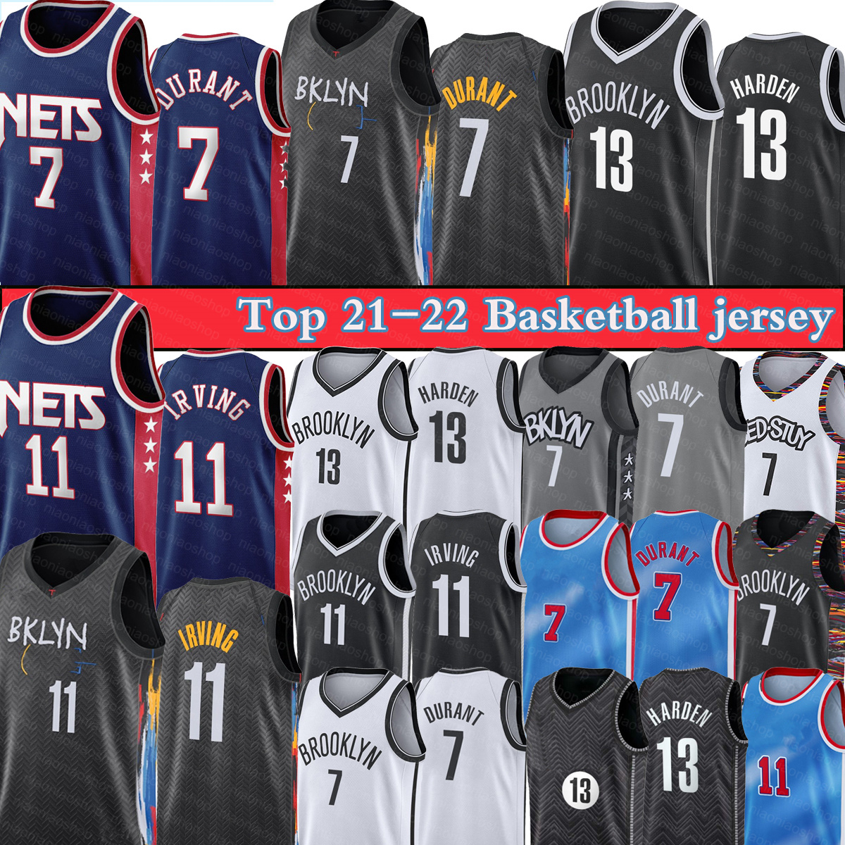 Irving 11 Durant 7 Kevin Basketball Jerseys Kyrie Jersey 13 Harden Men T-shirt Black Grey Blue White 2022 75th anniversary Brooklyn Ne, Black;red
Irving 11 Durant 7 Kevin Basketball Jerseys Kyrie Jersey 13 Harden Men T-shirt Black Grey Blue White 2022 75th anniversary Brooklyn Ne, Black;red