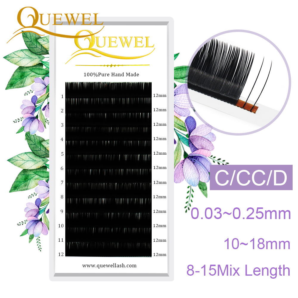 Quewel Lashes Extension Silk Fiber 12 Lines/Tray Wholesale Single Eyelash Extension Makeup Eyelashes Personality Eyelashes LM
Quewel Lashes Extension Silk Fiber 12 Lines/Tray Wholesale Single Eyelash Extension Makeup Eyelashes Personality Eyelashes LM