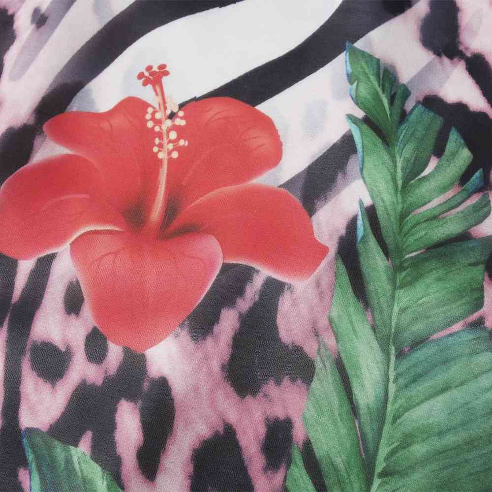 Autumn Chiffon Dress Leopard Print Long Sleeve v Neck Floor Length High Waist Elegant African Evening Party 210510