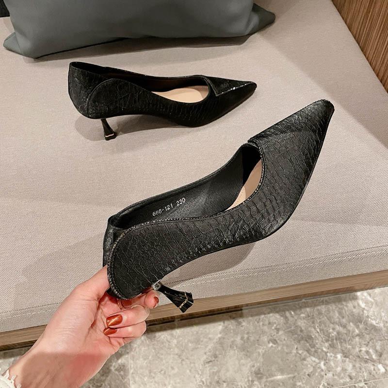 Sandals Brand Pointed Women High Heels Pure Business Party Dress Shoes Thin Heel Pumps Designer Zapatillas Mujer, Black
Sandals Brand Pointed Women High Heels Pure Business Party Dress Shoes Thin Heel Pumps Designer Zapatillas Mujer, Black