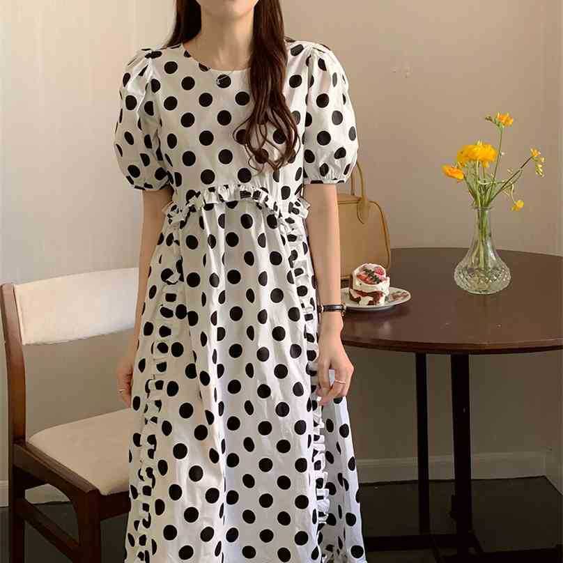 Lady Polka Dots Ruffles Prom O-Neck Short Sleeves Summer Femme High Quality Loose Long Sundress Vestidos 210525, Photo color
Lady Polka Dots Ruffles Prom O-Neck Short Sleeves Summer Femme High Quality Loose Long Sundress Vestidos 210525, Photo color