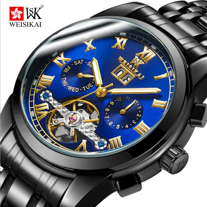 Men's Large Flywheel Waterproof Automatic Mechanical Watch Steel Band Luminous Multi Function Calendar Sports Wristwatches, White
Men's Large Flywheel Waterproof Automatic Mechanical Watch Steel Band Luminous Multi Function Calendar Sports Wristwatches, White