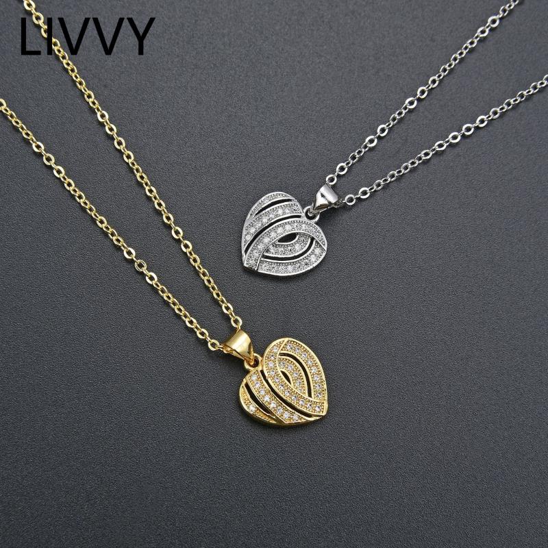 Pendant Necklaces LIVVY Style Silver Color Necklace Ladies Heart-shaped Zircon Elegant Sexy Sweater Clavicle Chain Jewelry
Pendant Necklaces LIVVY Style Silver Color Necklace Ladies Heart-shaped Zircon Elegant Sexy Sweater Clavicle Chain Jewelry