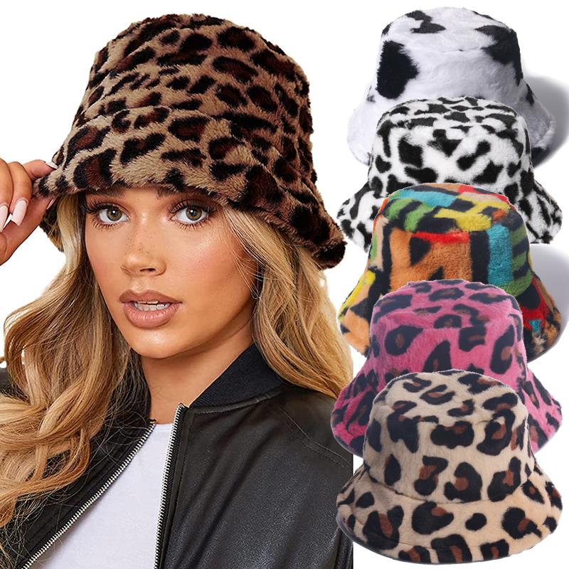 Wide Brim Hats Fashion Winter Cow Print Plush Bucket For Women Tourism Outdoor Warm Hat Soft Velvet Fisherman Cap Lady Panama, Black
Wide Brim Hats Fashion Winter Cow Print Plush Bucket For Women Tourism Outdoor Warm Hat Soft Velvet Fisherman Cap Lady Panama, Black