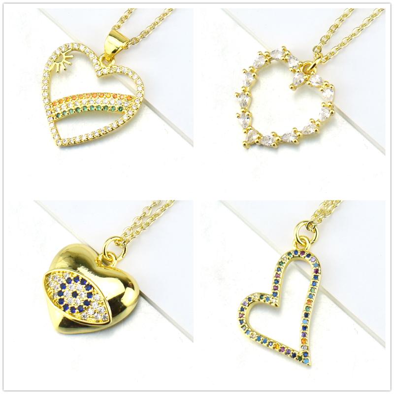 Pendant Necklaces Design Fashion Heart Pendent For Women Charm Chain Lovers Copper Zirconia Stone Rainbow Jewelry Wedding Gift, Silver
Pendant Necklaces Design Fashion Heart Pendent For Women Charm Chain Lovers Copper Zirconia Stone Rainbow Jewelry Wedding Gift, Silver