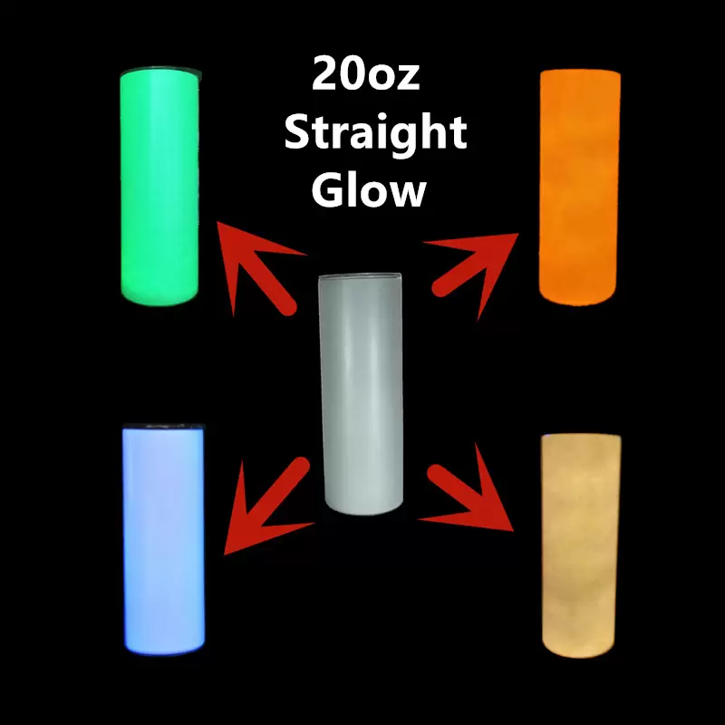 Wholesale! 20oz STRAIGHT Sublimation Glow Tumblers White Glows Red Yellow Green Blue In The Dark Stainless Steel Water Bottles Double Insulated Drinking Cups A12
Wholesale! 20oz STRAIGHT Sublimation Glow Tumblers White Glows Red Yellow Green Blue In The Dark Stainless Steel Water Bottles Double Insulated Drinking Cups A12