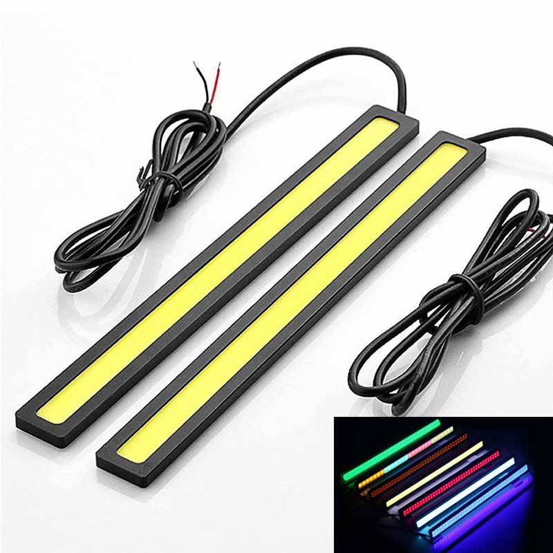 1pc COB LED Car Lamp External Lights Auto Waterproof Car Styling Daytime Driving Fog Lamps Vehicle Running Light Gadgets